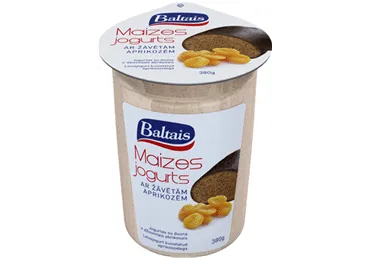 Baltais Maizes jogurts ar žāvētām aprikozēm, 380 g