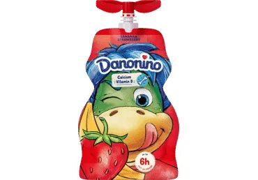 Jogurts DANONINO Pouch ar zemeņu-banānu garšu 70g