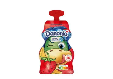 Jogurts DANONKI Pouch ar zemeņu-banānu garšu 70g