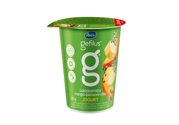Jogurts Gefilus mango banānu čia 380g