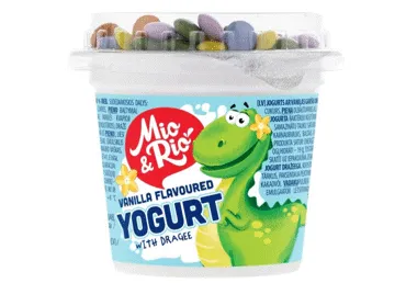 Jogurts vaniļas ar dražejām 3,8% 135g