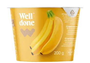 Jogurts WELL DONE banānu 5,1% 200g