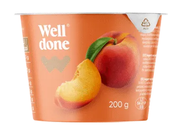 Jogurts WELL DONE persiku 5,1% 200g