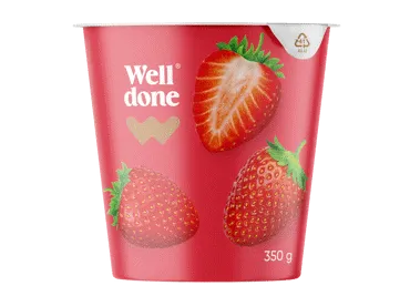 Jogurts WELL DONE zemeņu 5,1% 350g