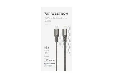 Kabelis USB-C un Lightning WESTROM 2m