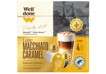 Kafijas kapsulas WELL DONE Caramel Latte 153g