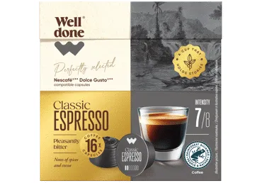 Kafijas kapsulas WELL DONE Espresso Intenso 16x7g