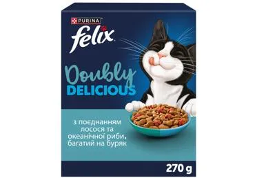 Kaķu barība ar lasi un jūras zivi FELIX 270g