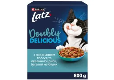 Kaķu barība ar lasi un jūras zivi FELIX 800g