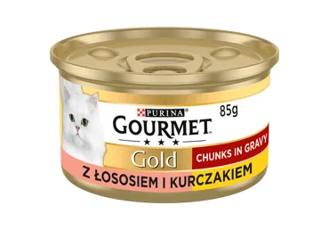 Kaķu konservi GOURMET GOLD lasis/vista 85g