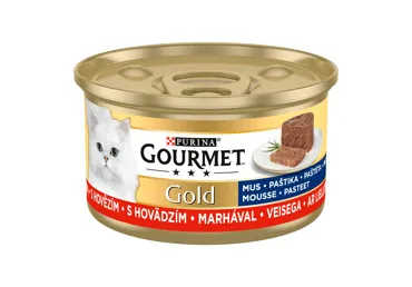 Kaķu konservi GOURMET GOLD pastēte- liellopa 85g