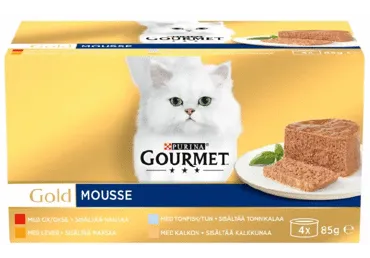 Kaķu konservi GOURMET GOLD pastēte(4*85g)340g