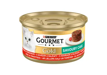 Kaķu konservi GOURMET GOLD Savoury cake liellopa 85g