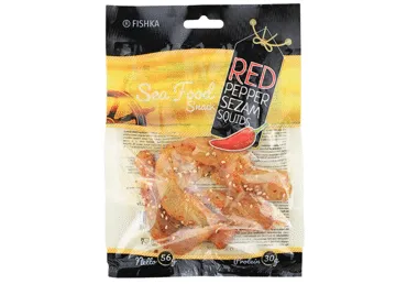 Vītināts kalmārs ar sezamu un čili piparu Fishka, 56g