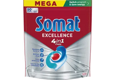 Kapsulas trauku mazgājamai mašīnai SOMAT Excellence 4in1 50gab.