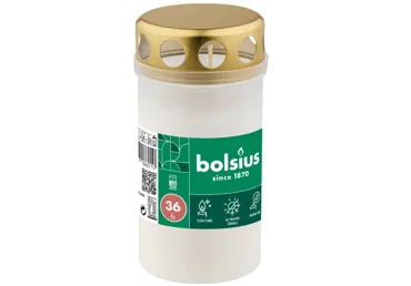 Kapu svece ar vāciņu BOLSIUS 36h