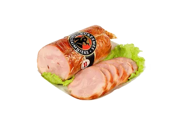 Karsti kūpināta vistas gaļas rulete KURZEMES GAĻSAIMNIEKS sver.