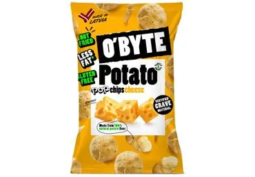 Kartupeļu čipsi O'BYTE siera 90g