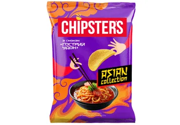 Kartupeļu čipsi pikantās Udon nūdeles CHIPSTERS 100g