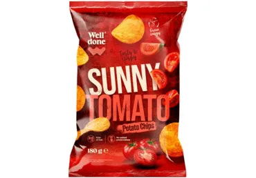 Kartupeļu čipsi WELL DONE tomātu 180g