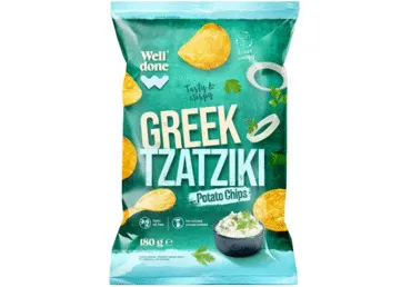 Kartupeļu čipsi WELL DONE tzatziki 180g