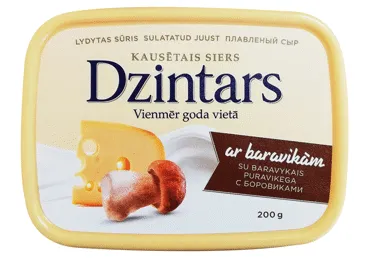 Kausētais siers Dzintars ar baravikām 200g