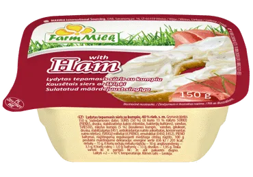 Kausētais siers FARM MILK ar šķiņ.150g