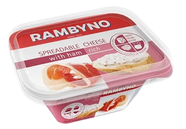Kausētais siers RAMBYNO ar šķiņķi 175g