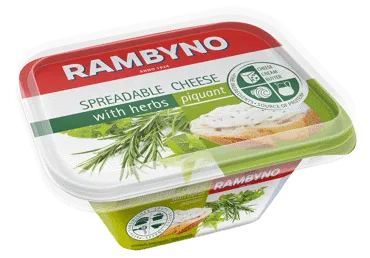 Kausētais siers RAMBYNO ar zaļumiem 175g
