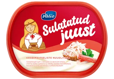 Kausētais siers VALIO ar krabju nūjiņu garšu 185g