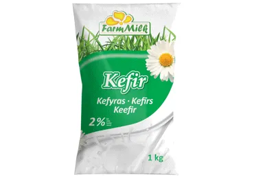 Kefīrs FARM MILK 2% plēvē 1kg