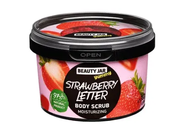 Ķermeņa skrubis BEAUTY JAR Strawberry Letter 360g