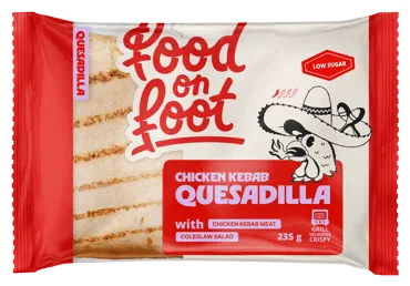 Kesadilija ar vistas kebabu un salātiem 235g