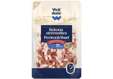 Karsti kūpināti bekona gabaliņi WELL DONE 200g