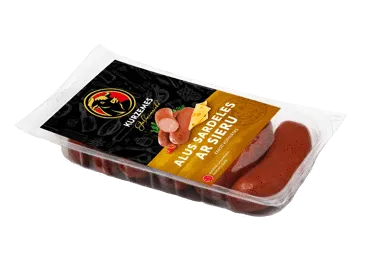 Karsti kūpinātas alus sardeles ar sieru KGS 420g