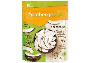 Kokosriekstu čipsi Seeberger 110g