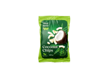 Kokosriekstu čipsi WELL DONE 100g