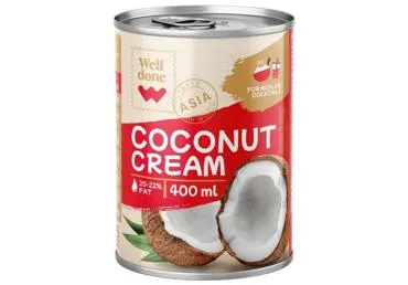 Kokosriekstu krēms 20-22% WELL DONE 400ml