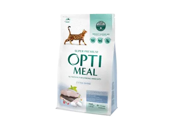Kompleksā sausā barība kaķiem ar mencu OPTIMEAL 700g