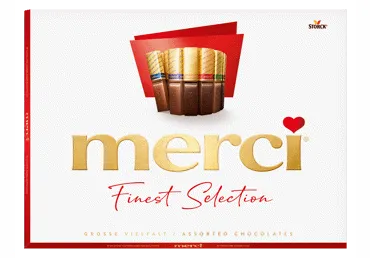 Konfekšu kārba MERCI Asorti 675g