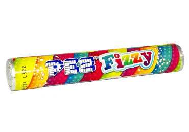 Konfektes Fizzy PEZ ar augļu garšu 42g