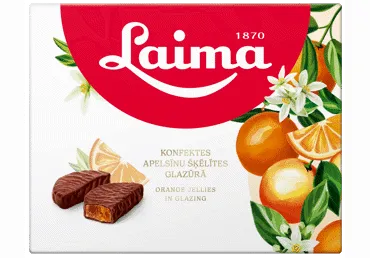 Konfektes LAIMA Apelsīnu šķēlītes glazūrā 190g