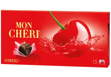 Konfektes MON CHERI ķiršu liķiera 157.5g