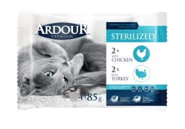 Kons. kaķu barība ARDOUR steriliz. 4x85g