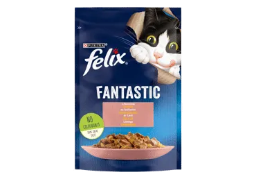 Konservēta kaķu barība FELIX FANTASTIC lasis 85g