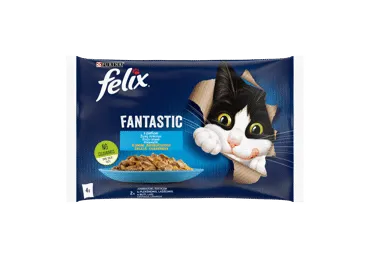 Konservēta kaķu barība FELIX FANTASTIC zivju izlase 4x85g
