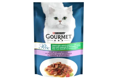 Konservēta kaķu barība GOURMET PERLE medījuma 85g