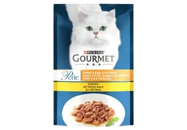 Konservēta kaķu barība GOURMET PERLE vistas 85g