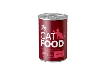 Konservēta kaķu barība HAPPY TAILS liellopu 415g