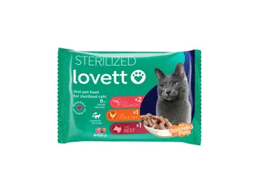 Konservēta kaķu barība LOVETT  4x100g